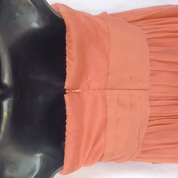 NWT J. Crew Juliet Dress, Dark Orange in Silk Chiffon - Picture 4 of 8